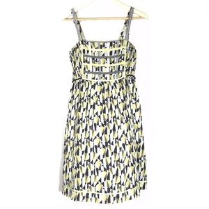 Free People Yellow Gray Polka Dot Geo Print Dress 4
